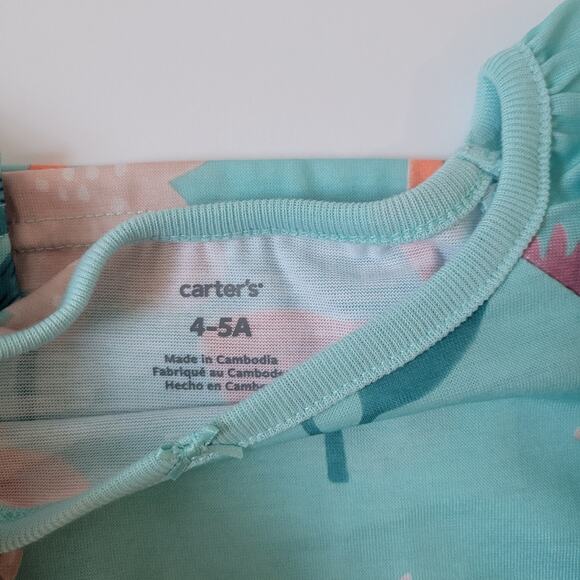 Carter's 2-Piece Bird and Tie Dye Theme Nightgown Pajama Set Size 4/4A NWT - Picture 5 of 10